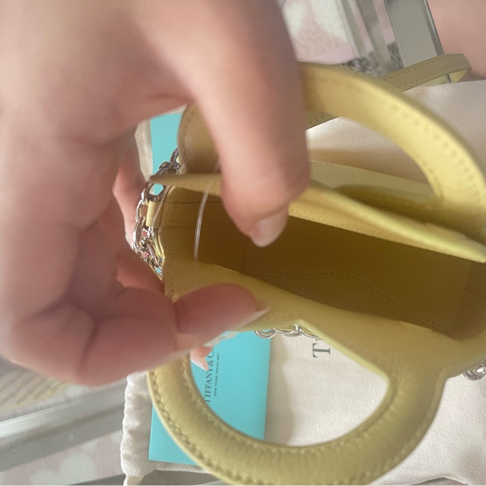 Tiffany & Co. Lemon Yellow Mini Leather Charm Tote - Picture 6 of 12